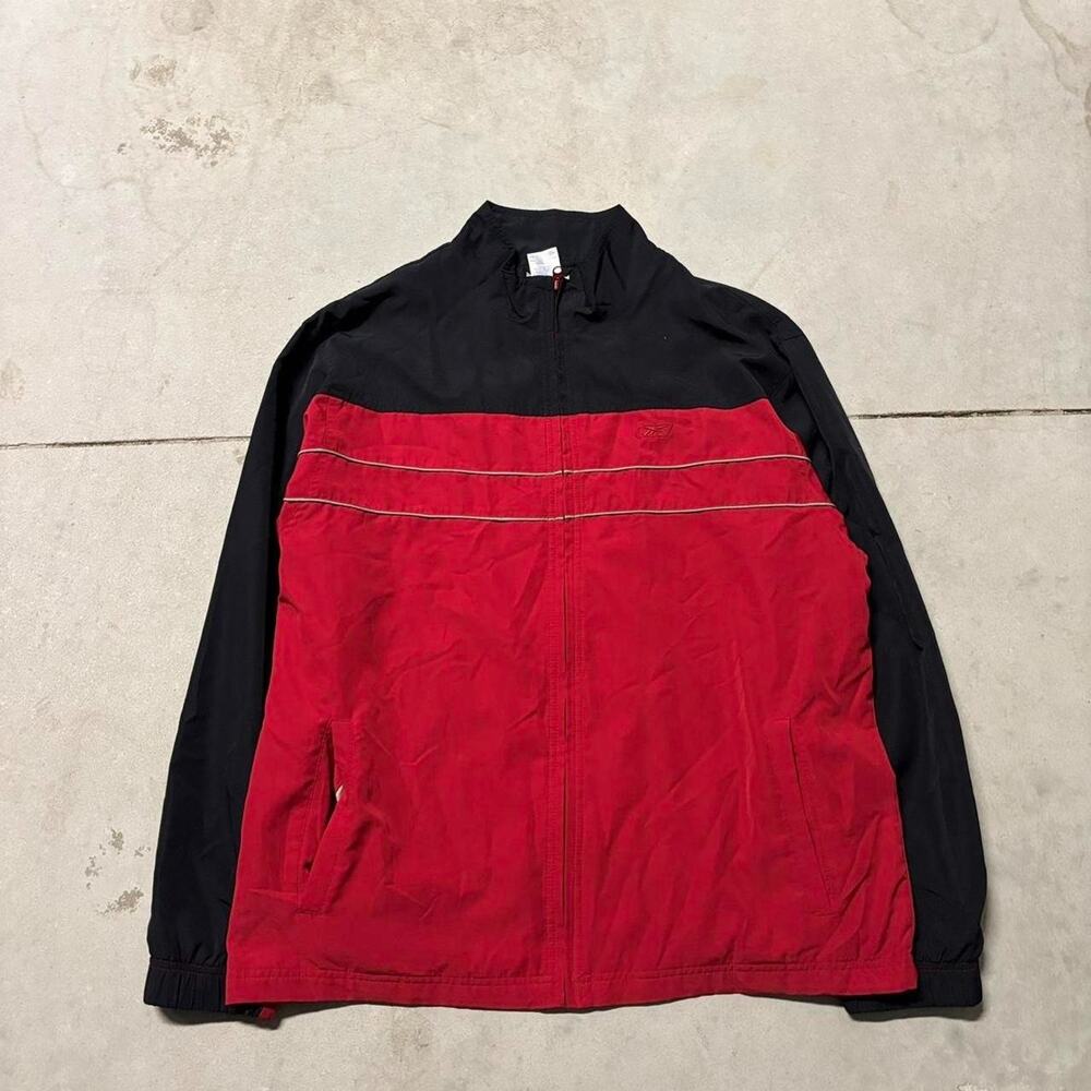Men’s Red Reebok Jacket Performance Windbreaker Lightweight Size Large
